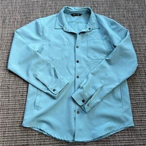 Ron Tomson Light Blue Casual Button-Down Shirt
